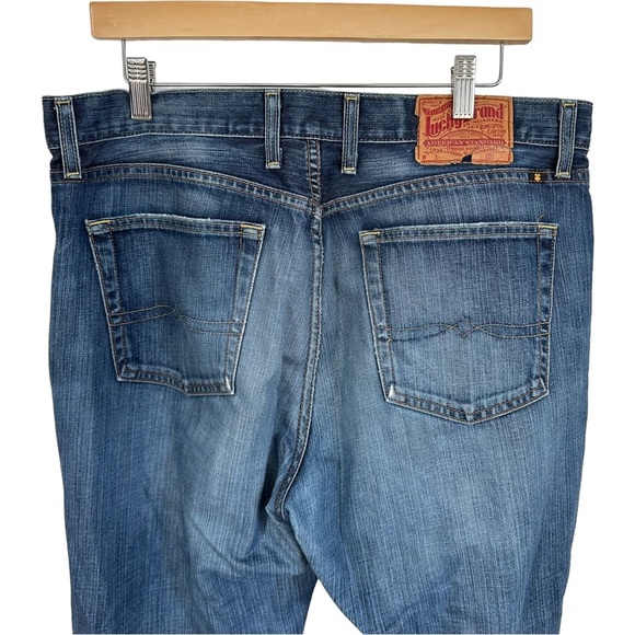 Lucky Brand Men's 181 Relaxed Fit Straight in Ol Chevy Nova Wash Size 34 - Picture 4 of 12